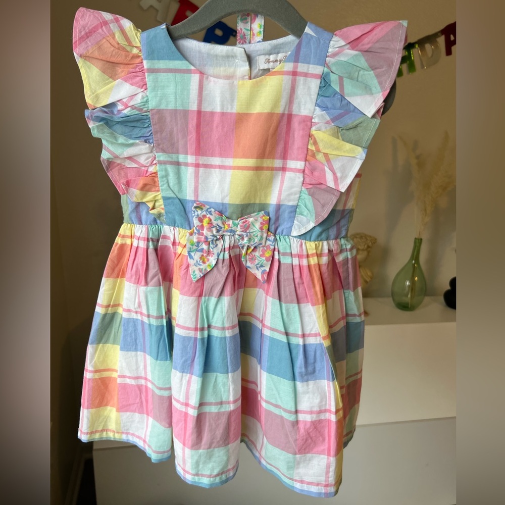 Tommy Bahama plaid dress with matching hat